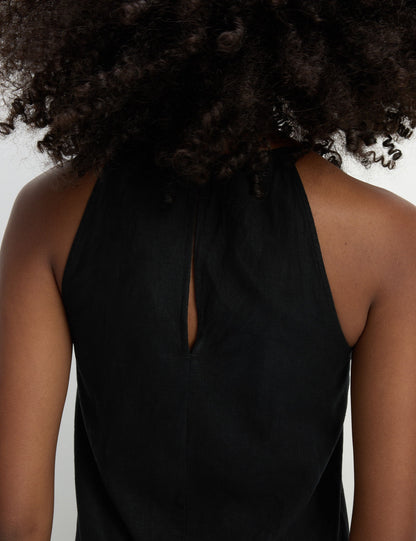 Halter Yaka Mini Plaj Elbisesi