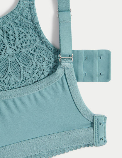 Body Soft™ Dantel Detaylı Balensiz Pamuklu Ameliyat Sonrası Sütyeni