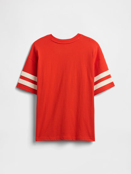 Kırmızı Relaxed Gap Logo T-shirt