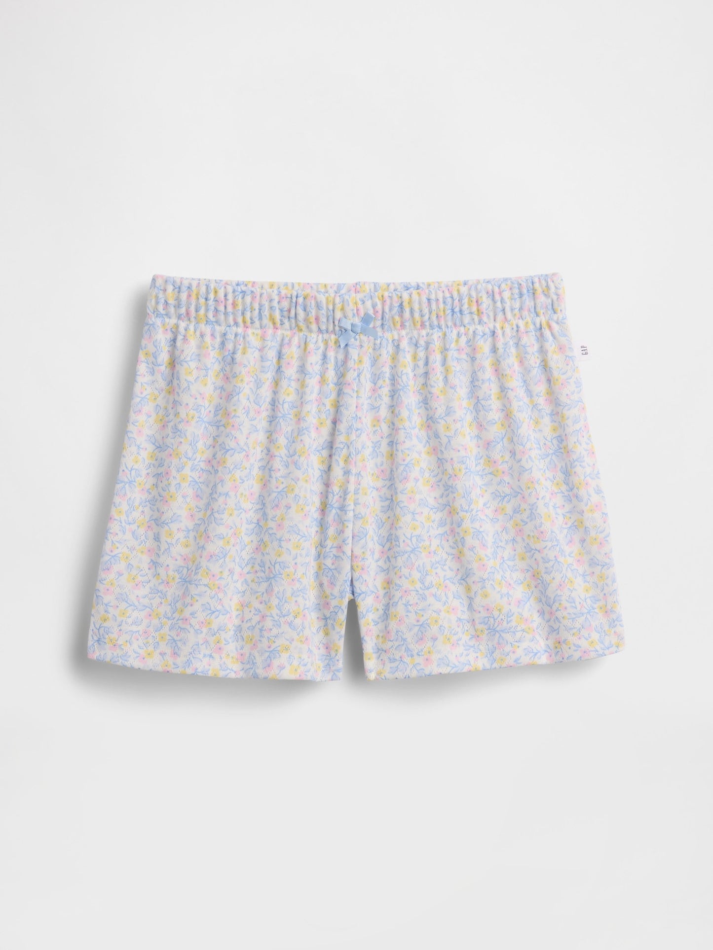 Beyaz Recycled Pointelle Pijama Şort Takım