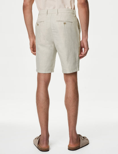 Regular Fit Keten Chino Şort