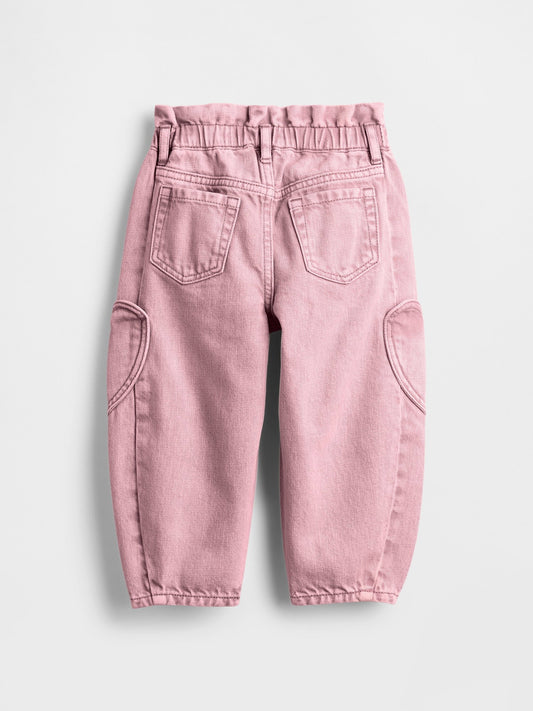 Pembe Kalp Cep Detaylı Horseshoe Jean Pantolon