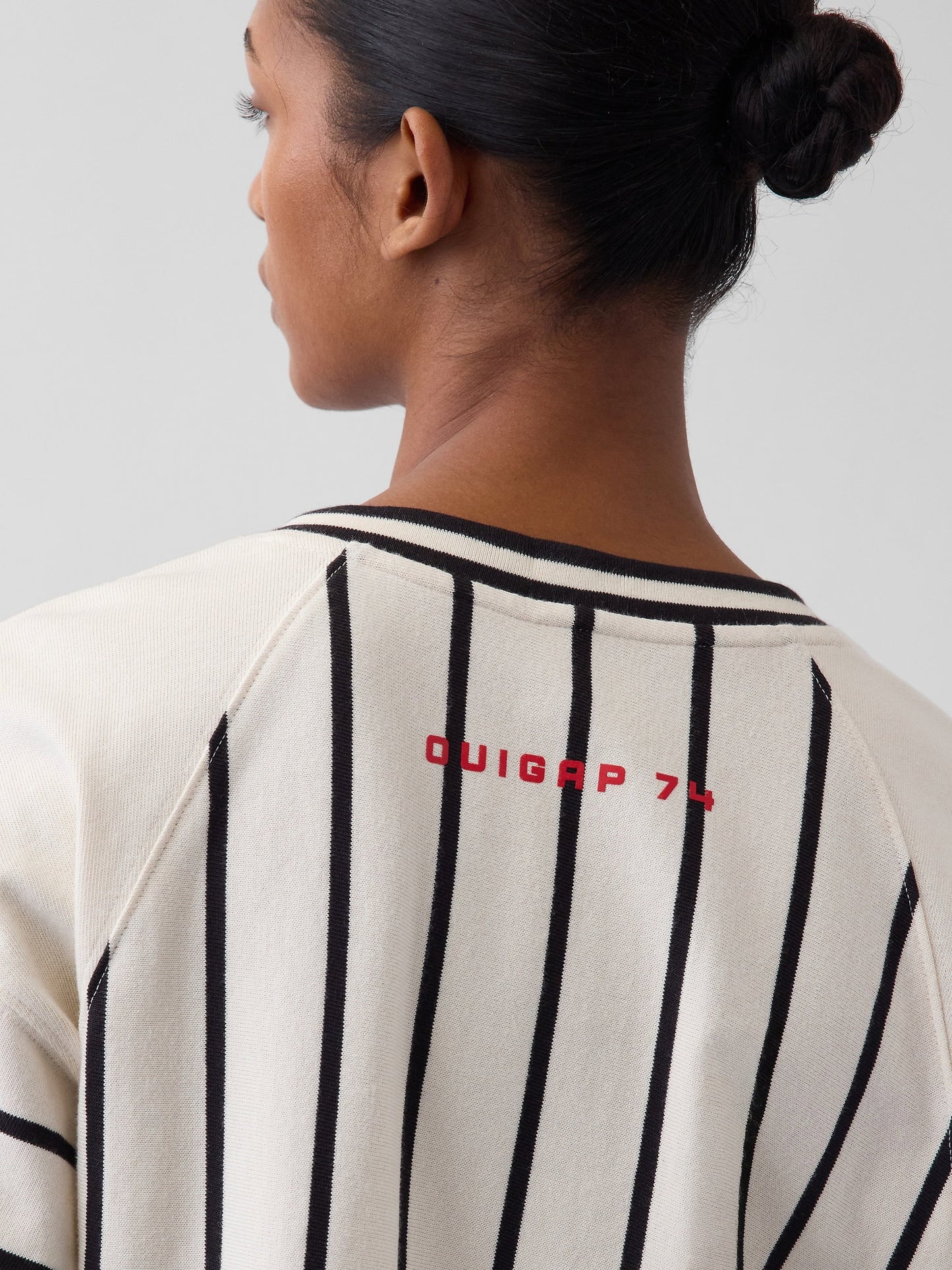 Kırık Beyaz Ouigap Heavyweight Crop T-shirt