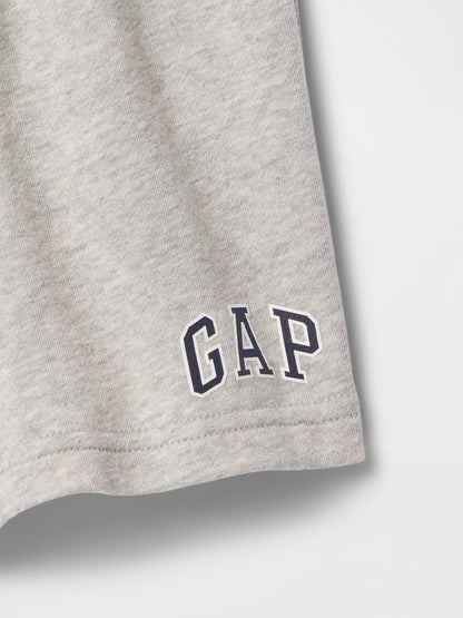 Gri Gap Logo Havlu Kumaş Relaxed Pull-on Şort