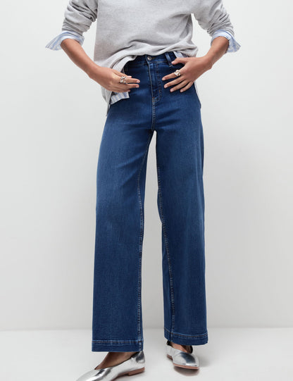 Yüksek Bel Wide Leg Grazer Jean
