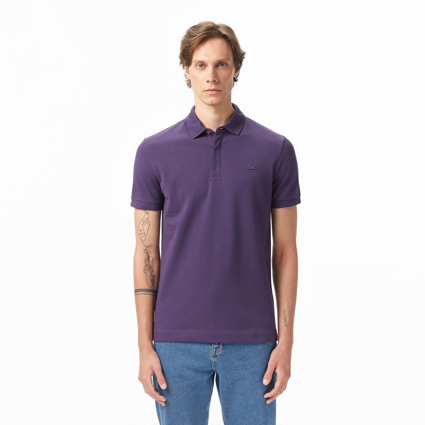 Lacoste Paris Erkek Regular Fit Mor Polo