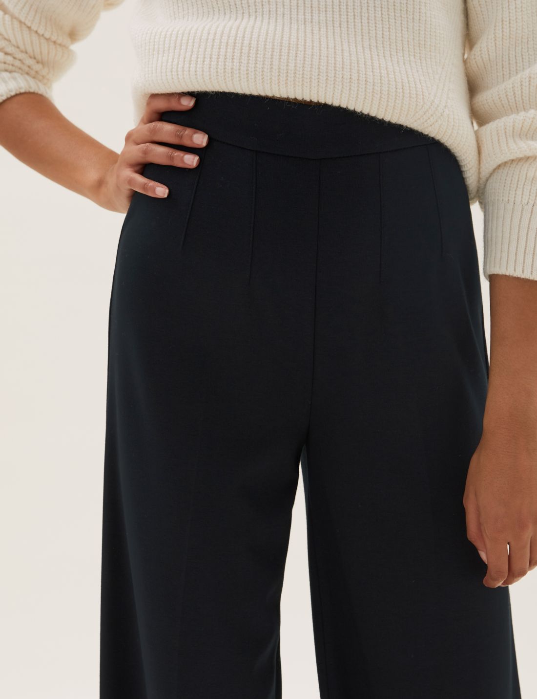 Wide Leg Örme Pantolon