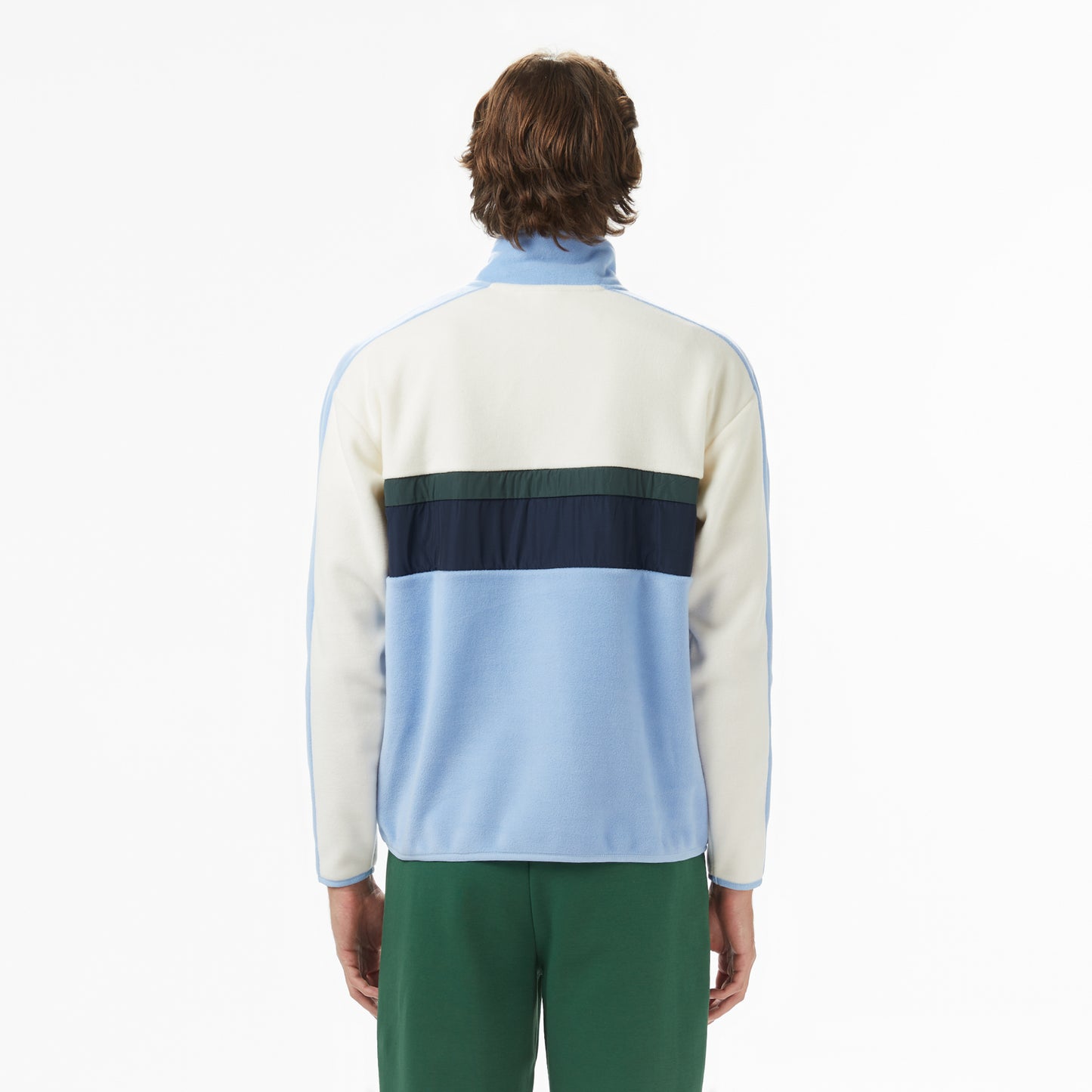 Lacoste Erkek Loose Fit Renk Bloklu Açık Mavi Sweatshirt