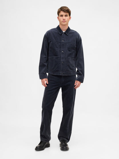 Lacivert Relaxed Corduroy Ceket