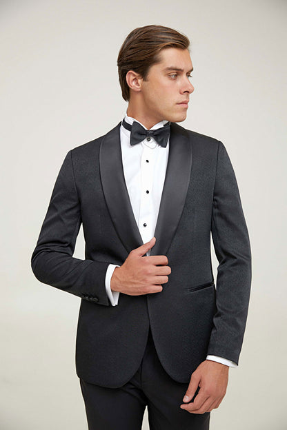 Tween Slim Fit Siyah Smokin Takim