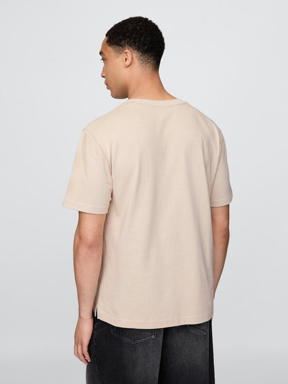 Koyu Bej Heavyweight Relaxed T-shirt