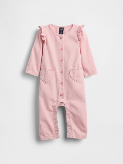 Pembe Denim Heart Pocket Tulum