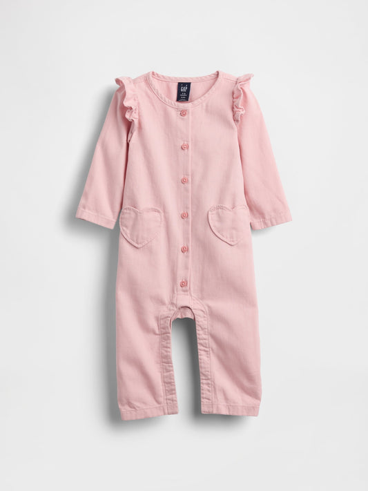 Pembe Denim Heart Pocket Tulum