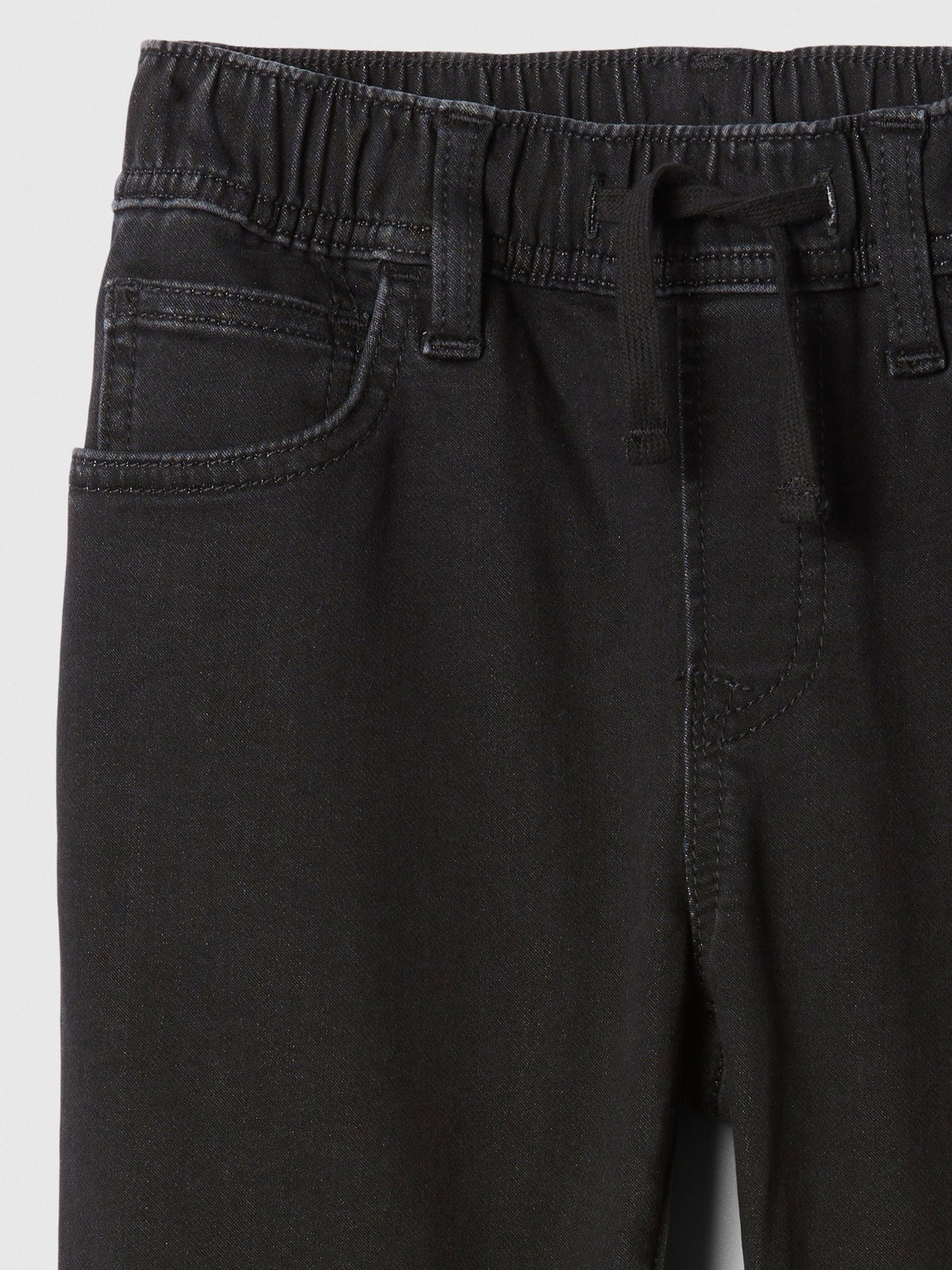 Siyah Pull-on Original Straight Jean Pantolon