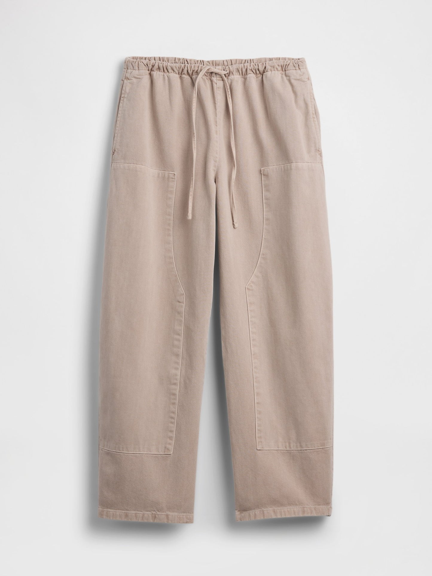 Açık Pembe Easy Double-knee Barrel Pantolon