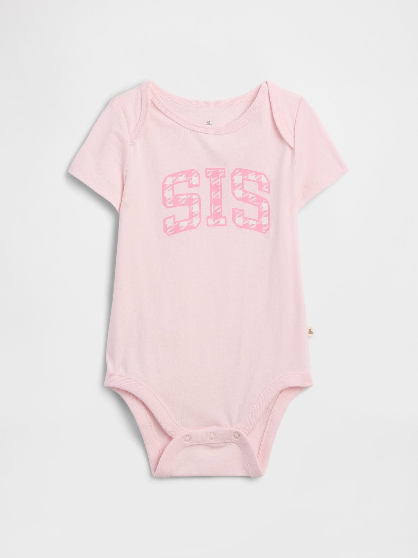 Açık Pembe Grafik Baskılı Bodysuit
