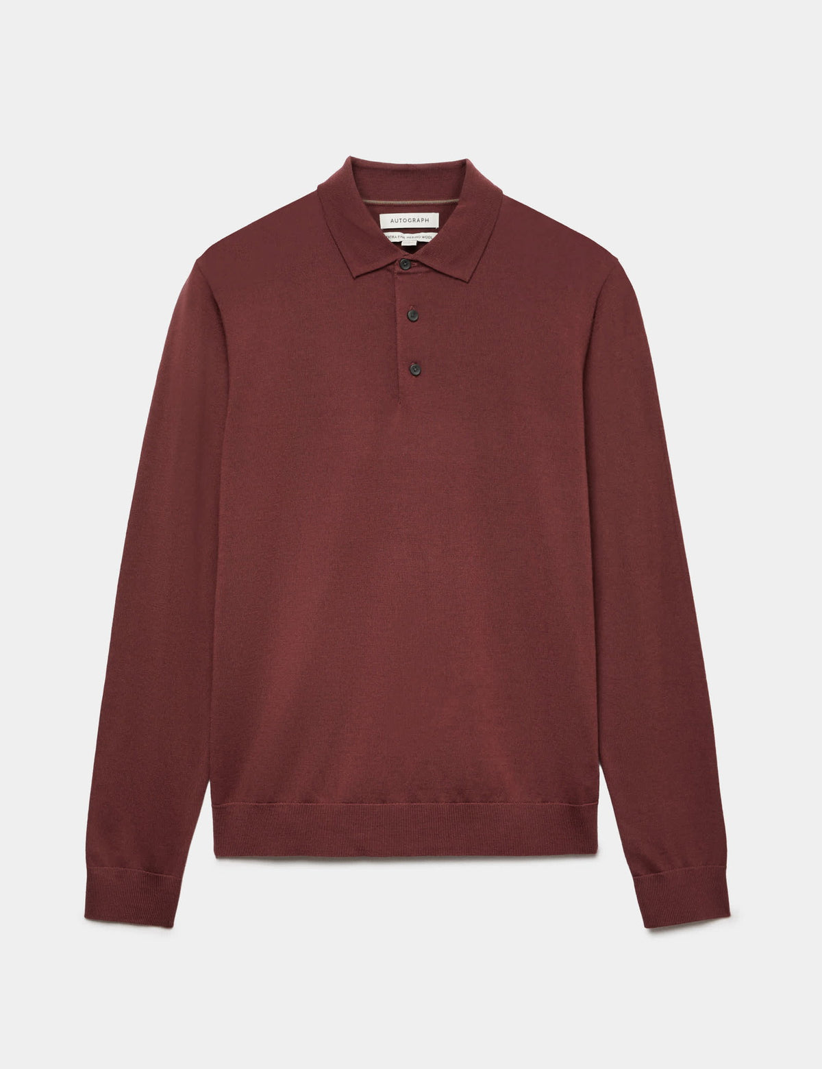 Autograph Merino Yünü Polo Yaka Kazak