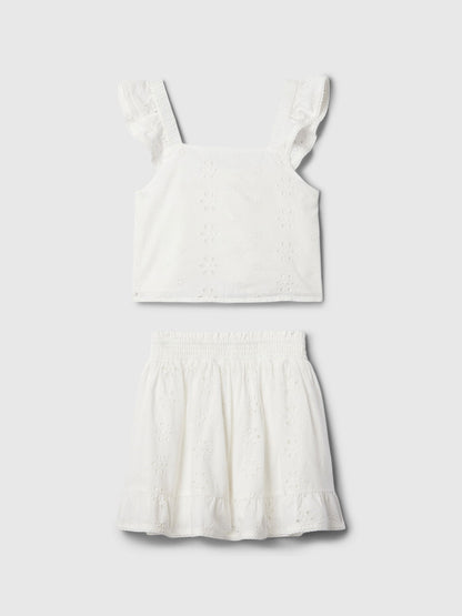 Beyaz Desenli Outfit Set