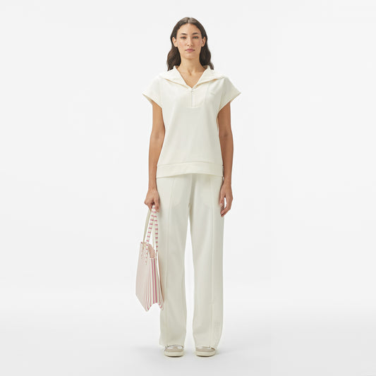 Lacoste Kadın Loose Fit Beyaz Eşofman Altı