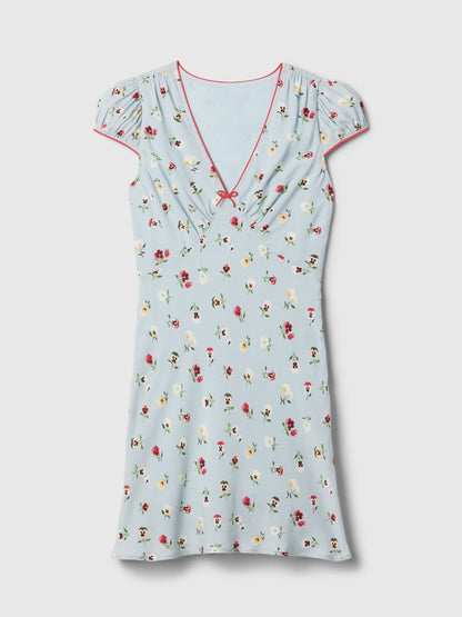 Mavi Gap × Dôen Çiçek Desenli Mini Elbise