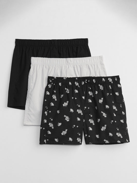 Siyah 3'lü Boxer Seti