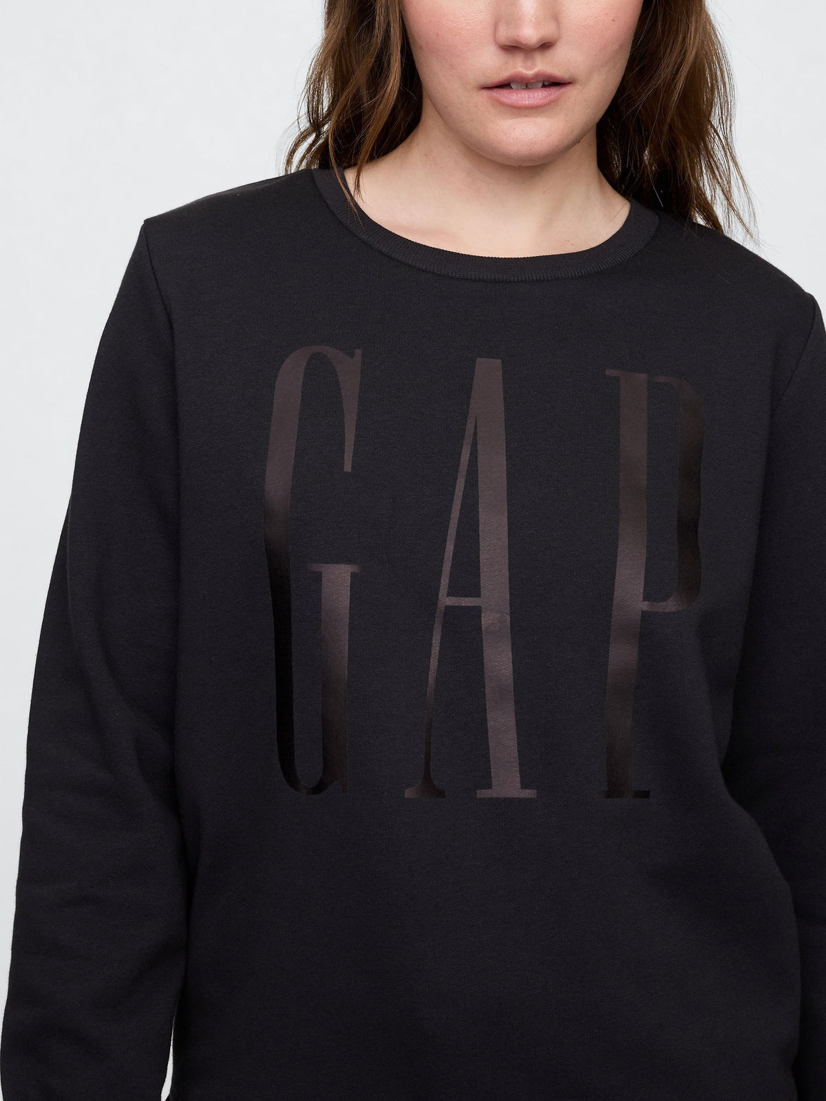 Siyah Relaxed Gap Logo Sweatshirt