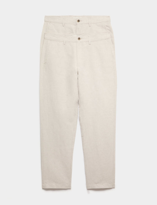 2'li Keten Karışımlı Pantolon