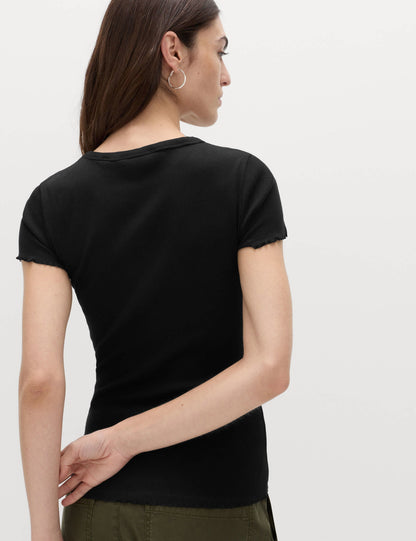 Pamuklu Ribana T-shirt