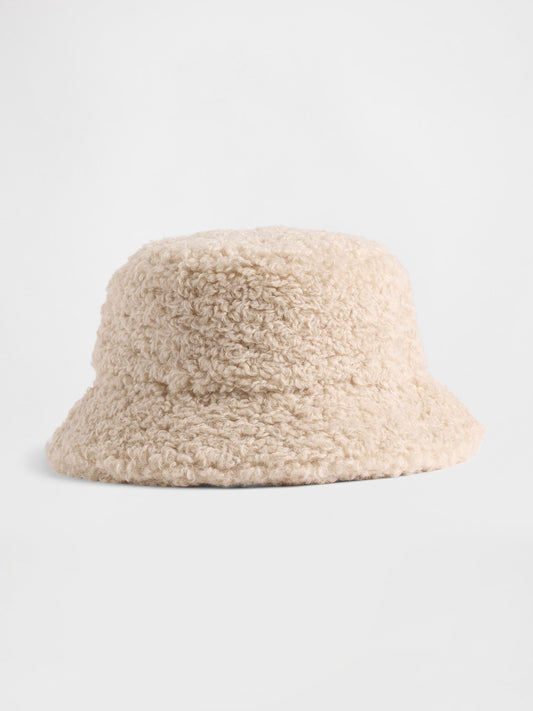 Krem Geri Dönüştürülmüş Sherpa Bucket Şapka