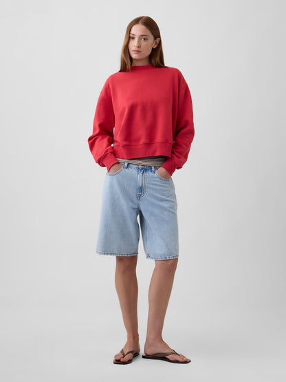 Kırmızı Vintagesoft Oversized Split-hem Sweatshirt