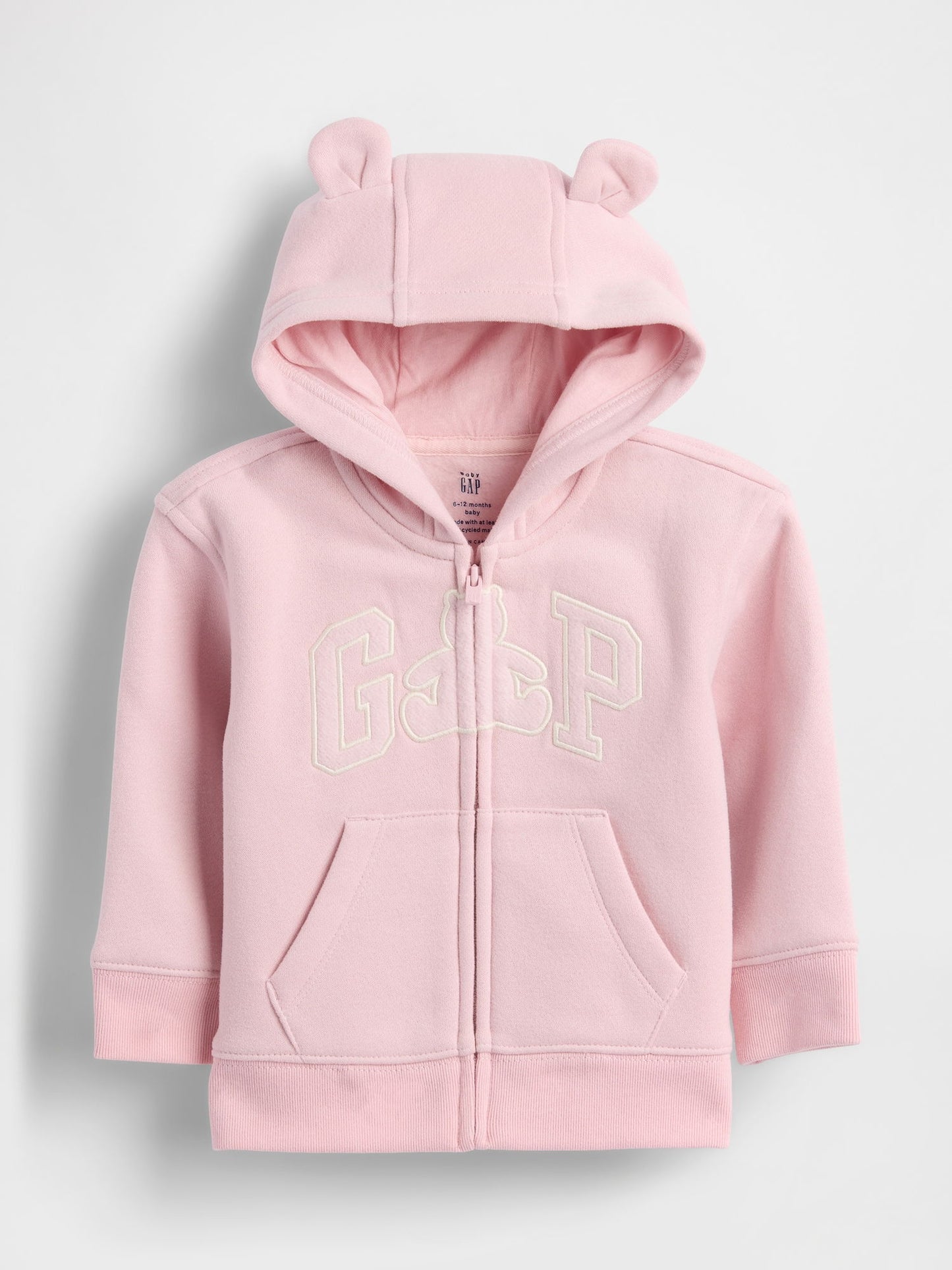 Pembe Vintagesoft Bear Logo Fermuarlı Sweatshirt