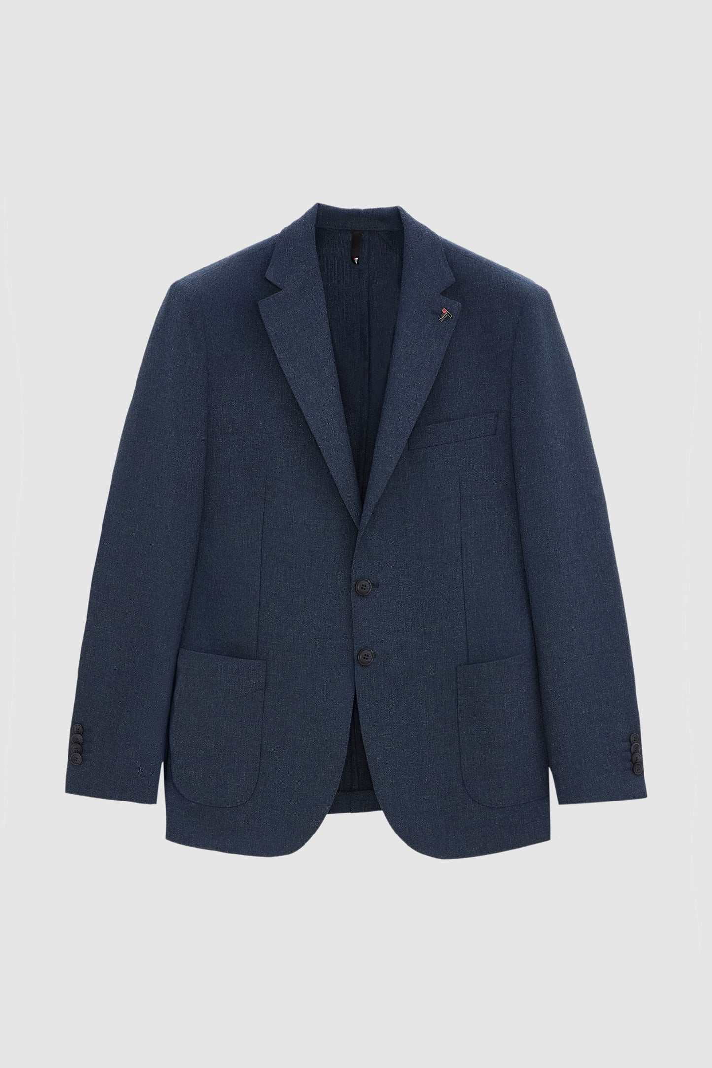 Tween Slim Fit Indigo Diyogonal Kumaş Ceket