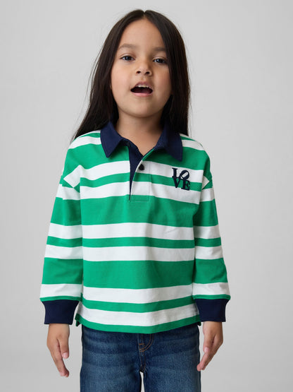 Yeşil Robert Indiana Love Rugby Polo T-shirt