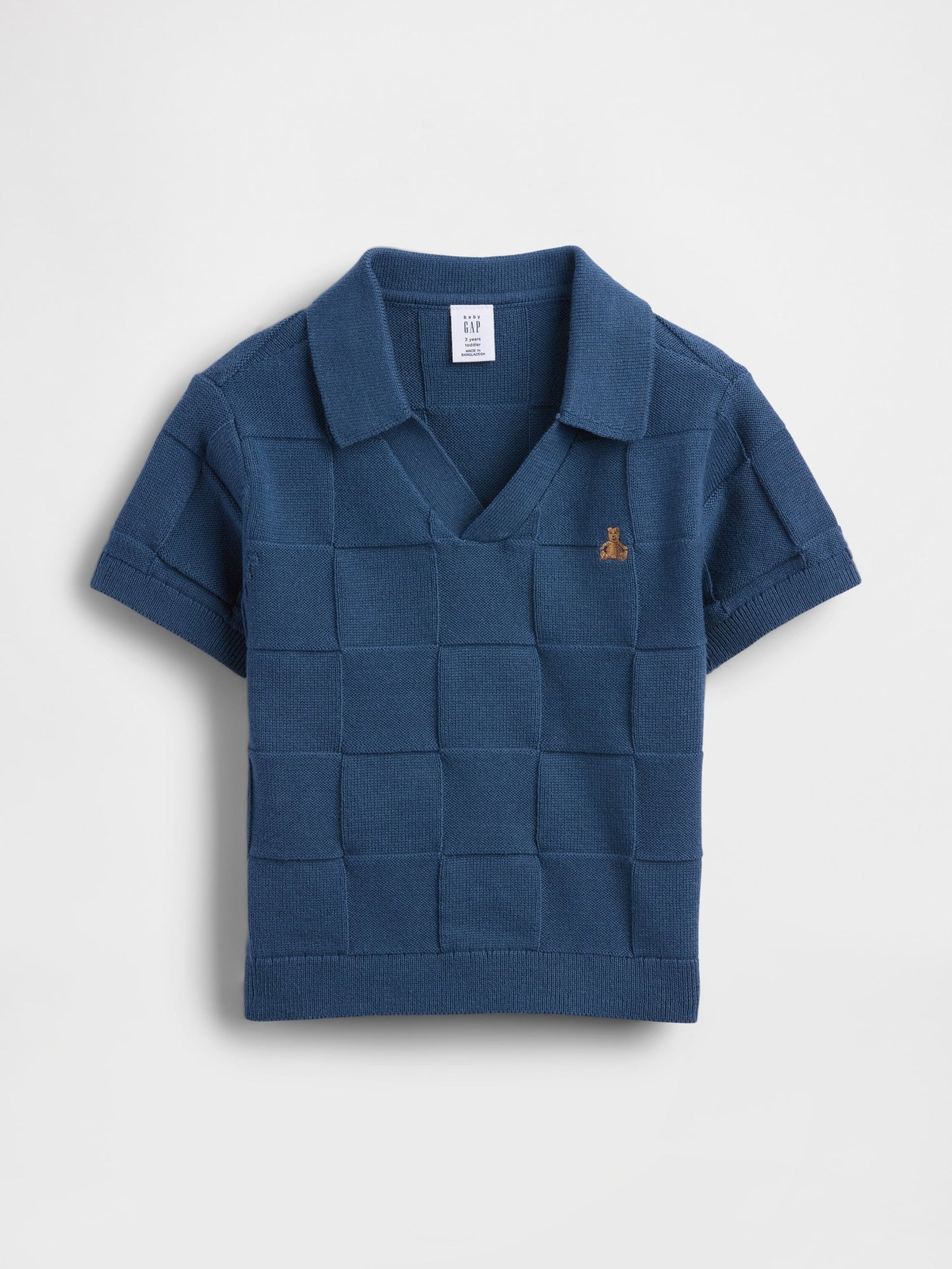 Koyu Mavi Kareli Polo T-shirt