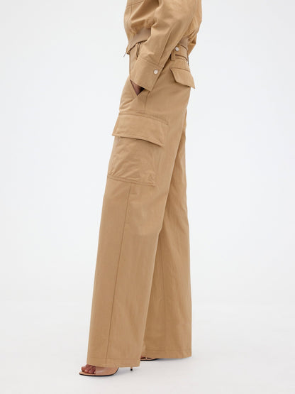 Bej Gap × Victoria Beckham High Rise Kargo Pantolon