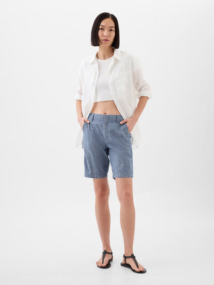 Mavi 9 Downtown Chambray Bermuda Şort