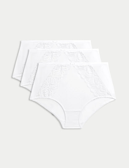 3'lü Amelia Dantelli Full Brief Külot