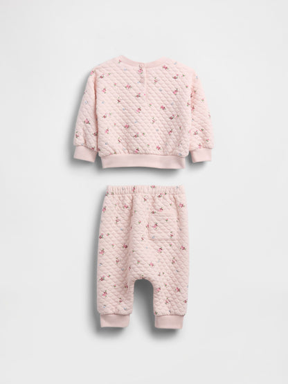 Pembe Kapitone Outfit Set