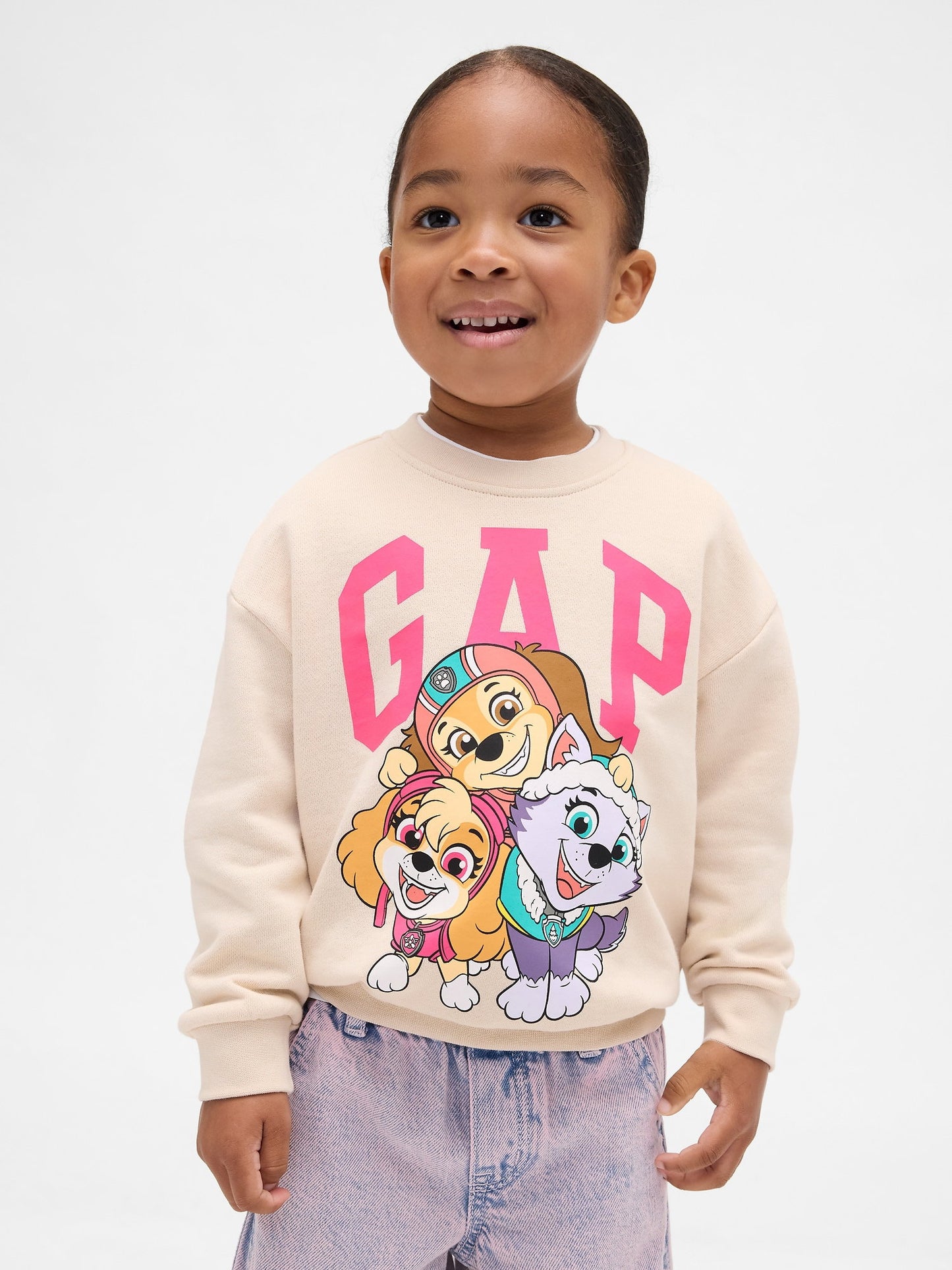 Açık Pembe Vintagesoft Paw Patrol Gap Logo Sweatshirt