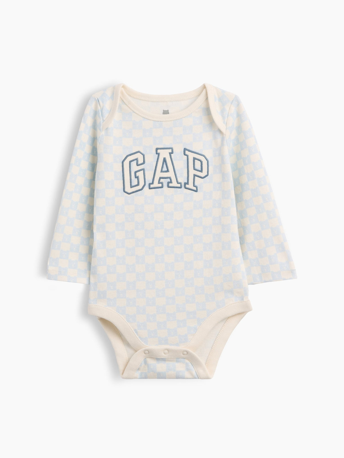 Açık Mavi Organik Pamuk Gap Logo Bodysuit