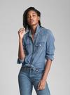 Orta Indigo Denim Gömlek