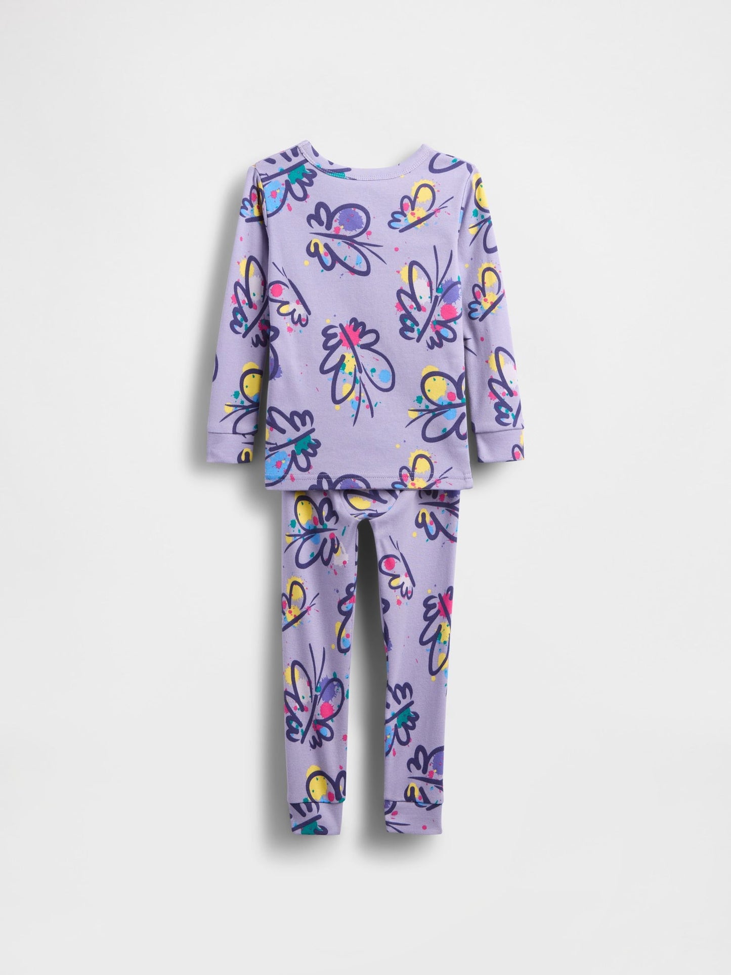 Mor %100 Organik Pamuk Grafik Baskılı Pijama Takımı