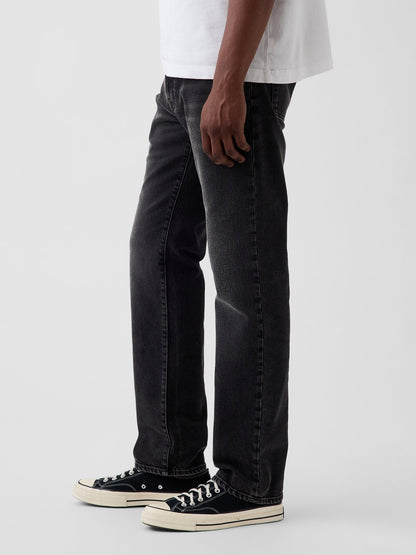 Siyah Straight Jean Pantolon