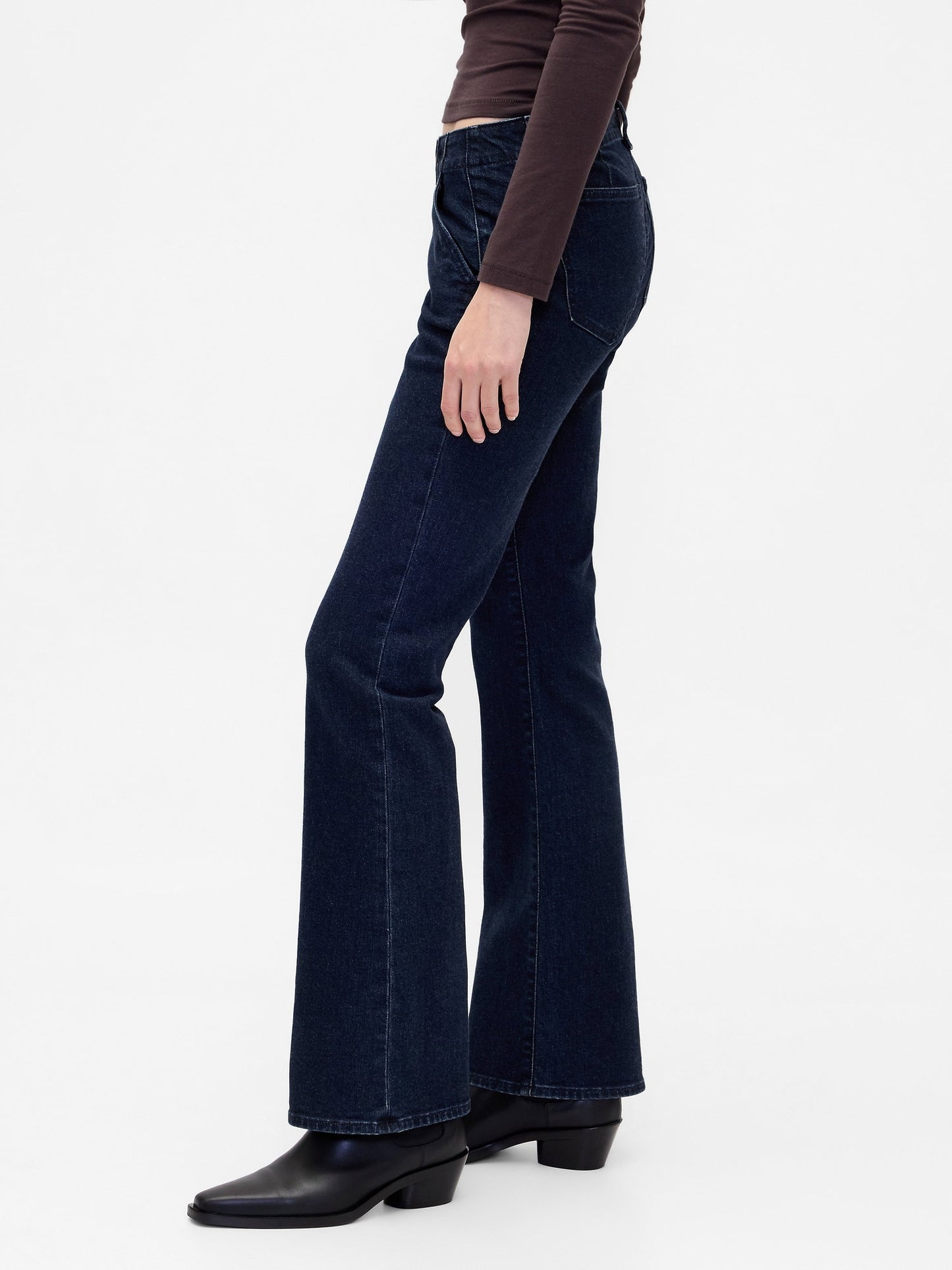 Koyu Mavi Low Rise Long & Lean Jean Pantolon