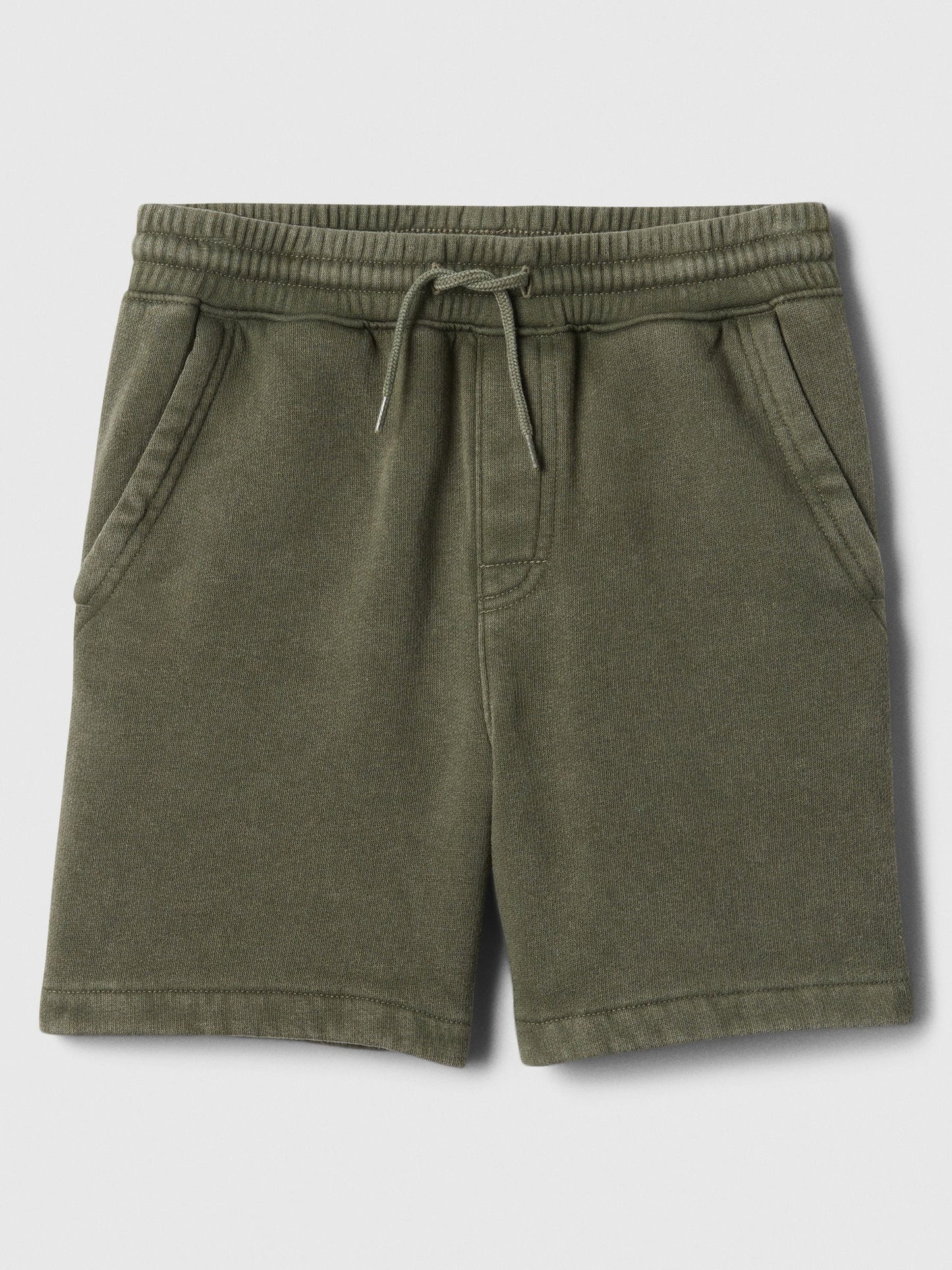 Haki Washed-fleece Pull-on Şort