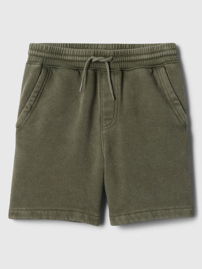 Haki Washed-fleece Pull-on Şort