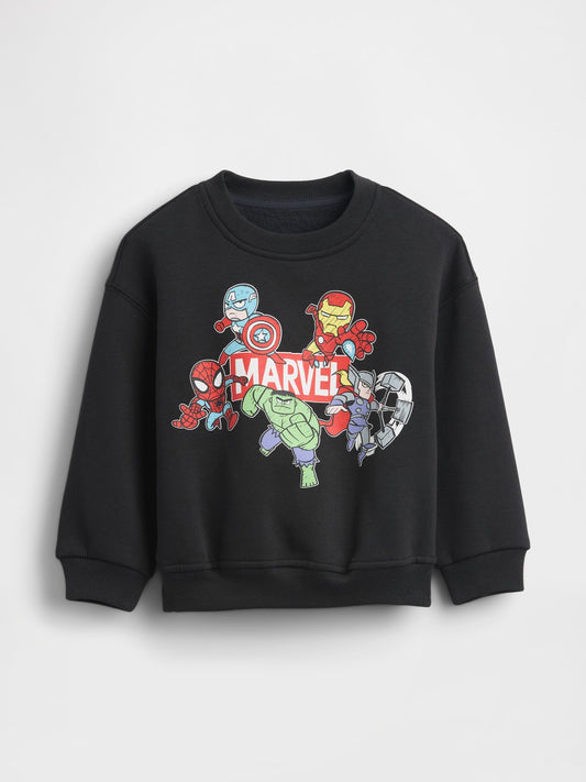 Siyah Vintagesoft Marvel Logo Sweatshirt