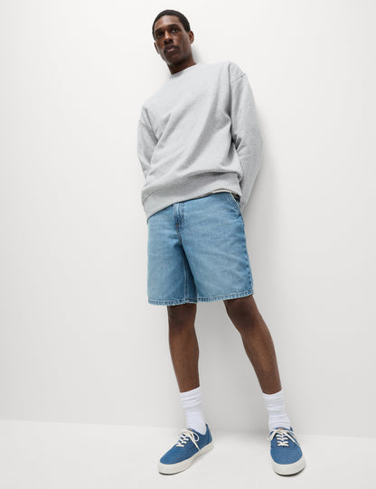 Düz Kesim Lightweight Denim Şort