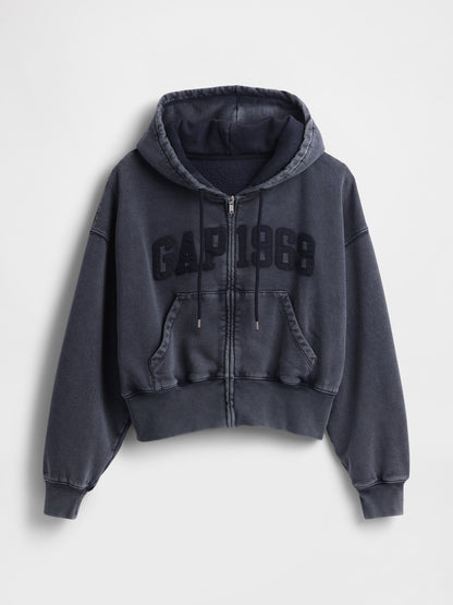 Lacivert Vintagesoft 1969 Logo Fermuarlı Sweatshirt