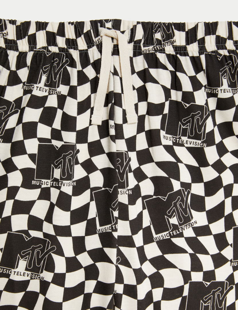 Saf Pamuklu Mtv:trade_mark: Baskılı Çocuk Pijama Takımı (6-16 Yaş)